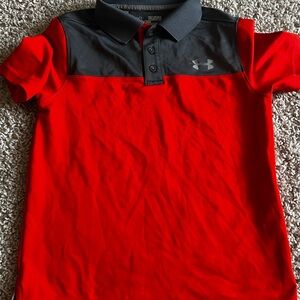 Under Armour Kids Polo in orange and grey